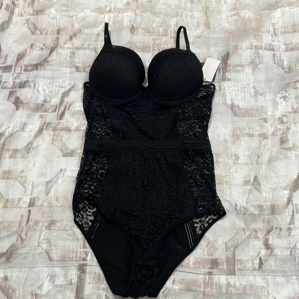 SAKI SILVER Lace Lingerie Black